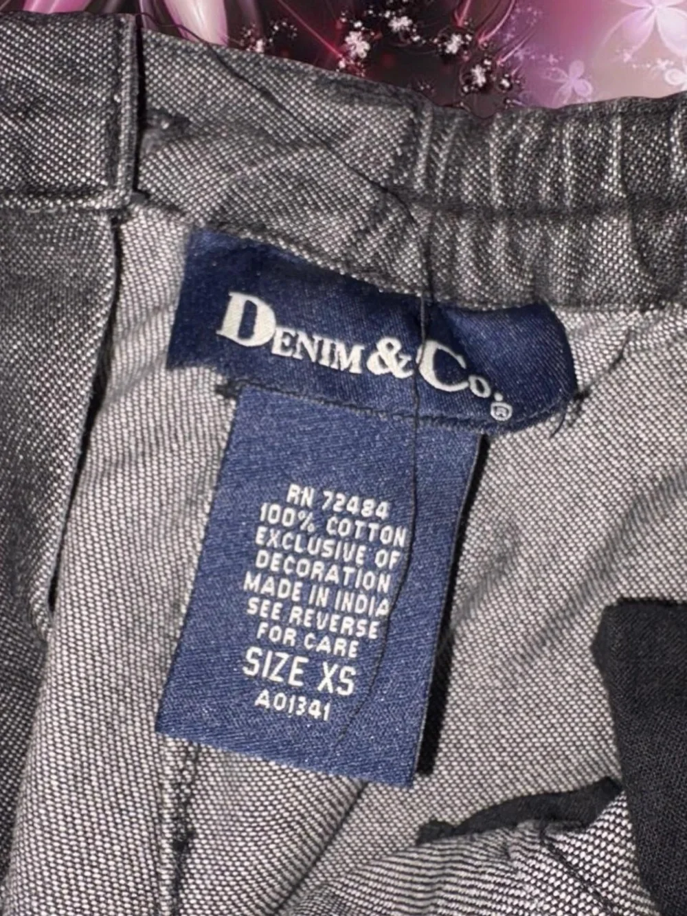 vtg 90s embroidered denim maxi skirt - denim & co, 100% cotton, sz xs